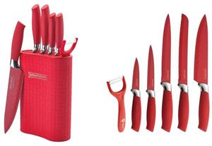 Markenwarenshop-Style Messer-Set »Kochmesser Messerständer Messerset 7-tlg. Royalty Line rot RL-6MSTR«
