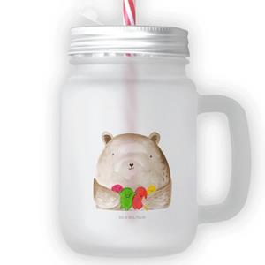 Mr. & Mrs. Panda Longdrinkglas »Bär Gefühl - Transparent - Geschenk, mit Decke, Trinkglas, Teddy, Cocktailglas, Verrückt, Durchgedreht, Glas, Teddybär, Trinkhalm, Wahnsinn, M