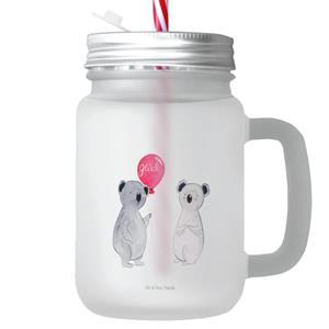 Mr. & Mrs. Panda Longdrinkglas »Koala Luftballon - Transparent - Geschenk, Glas, Koalabär, Trinkhalm, Party, Sommerglas, Geburtstag, Einmachglas, Henkelglas«, Premium Glas