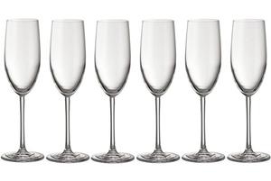 Jamie Oliver Gläser-Set »WAVES - 6er Set Kristall Champagnergläser, 250ml, kristallklar, bruchfest, stoßfest & Klangvoll, Champagnerglas-Set, Spülmaschinenfest, «, rob