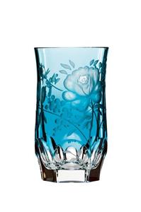 ARNSTADT KRISTALL Longdrinkglas »Longdrinkglas Primerose azur (13 cm) - Kristallglas mundgeblasen · handgeschliffen · Handmade«
