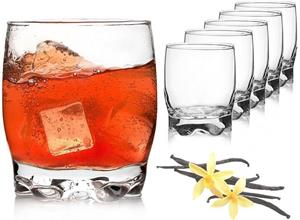 PLATINUX Glas »Trinkgläser«, Glas, Set 6 Teilig 250ml geformter Boden Wassergläser Saftgläser Whiskeygläser