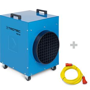 Trotec Elektroheizer TDE 65 V2 + Profi-Verlängerungskabel 20 m / 400 V / 6 mm²