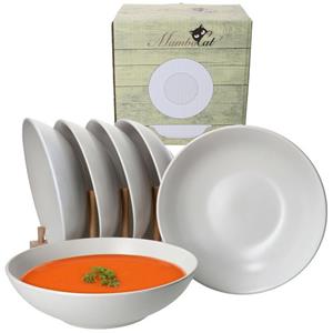 MamboCat Suppenteller »6er Set Suppenteller 20,5cm White Biata Steingut«