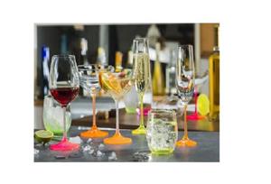 Crystalex Weinglas »Neon Frozen 350 ml 4er Set«, mehrfarbig, besprüht mit Glas