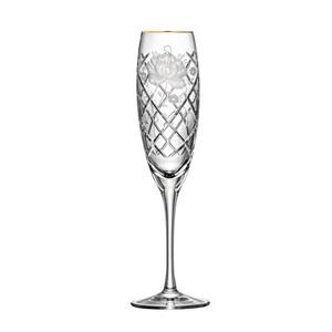 ARNSTADT KRISTALL Champagnerglas »Champagnerglas Sunrose Gold (25cm) - Kristallglas mundgeblasen · von Hand geschliffen · 24K Goldrand«