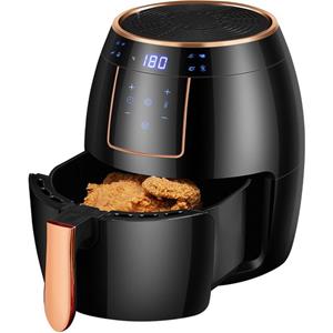Iceagle Heißluftfritteuse AF346D Heißluftfritteuse XXL, 5.5L Heissluftfriteuse Airfryer, 1300 W, Multi-Funktion, 8 in 1 Multicooker, Intuitive Display, Touch Screen, 1300W, Touch-Bedienung
