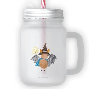Mr. & Mrs. Panda Longdrinkglas »Fledermaus Zauberer - Transparent - Geschenk, süße Tiermotive, gute Laune, Strohhalm, Henkelglas, Cocktailglas, Fledermäuse, lustige Sprüche,