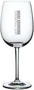Räder Design Weinglas »DINING Weinglas MORE DRINKING Glas mit weißem Decal H22cm«, Glas