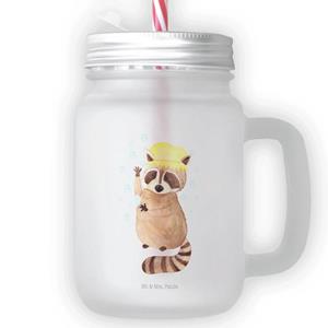 Mr. & Mrs. Panda Longdrinkglas »Waschbär - Transparent - Geschenk, Sommerglas, lustige Sprüche, Strohhalm, Seifenblasen, gute Laune, Tiere, Plan, Trinkglas, Glas, Tagträumen, wasc