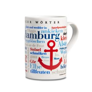 Deine Wörter Tasse »Kaffeebecher Hamburger Wörter«, Porzellan