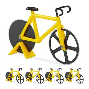 RELAXDAYS Pizzaschneider »5 x Fahrrad Pizzaschneider gelb«