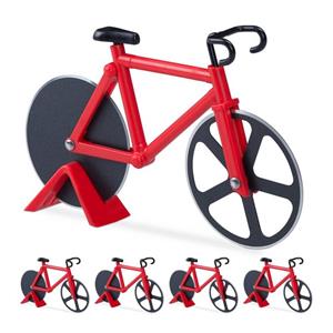 RELAXDAYS Pizzaschneider »5 x Fahrrad Pizzaschneider rot«