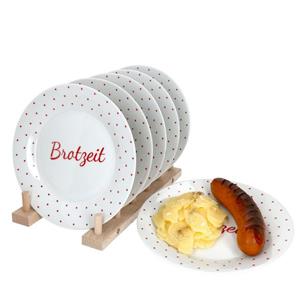MamboCat Frühstücksteller »6er Set Frühstücksteller Berta 19cm rot Brotzeit - 1018960«