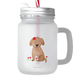 Mr. & Mrs. Panda Longdrinkglas »Hund Hundedame - Transparent - Geschenk, Vierbeiner, Liebe, Sprüche, Trinkglas, Cocktailglas, Einmachglas, Hundemotiv, Hundebesitzer, Hundeglück«,