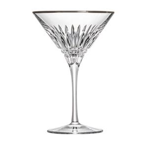 ARNSTADT KRISTALL Martiniglas »Empire Platin (17,5 cm) - Kristallglas mundgeblasen · von Hand geschliffen · mit echtem Platinrand«