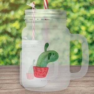Mr. & Mrs. Panda Longdrinkglas »Kaktus Mamamia - Transparent - Geschenk, Trinkhalm, Kakteen, Motivation, Büro, Cocktailglas, Glas, Schule, Einmachglas, Strohhalm«, Premium Glas