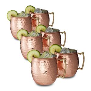 RELAXDAYS Cocktailglas »6 x Moscow Mule Becher«, Edelstahl