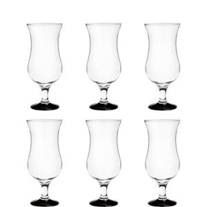PLATINUX Cocktailglas »Cocktailgläser«, Glas, 400ml (max. 470ml) Set 6-Teilig Longdrinkgläser Partygläser Milkshake Glas Groß Schwarz