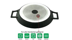 Cheffinger Paellapfanne »Paellapfanne Grillpfanne Bratpfanne Ø32cm Alu-Guss  CF-PP32«, Material: Aluminium