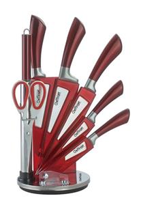 Cheffinger Messer-Set »8 tlg Messerset Kochmesser Messerständer drehbar« (Set, 8-tlg., 1 Wetzstahl,1 Schere,1 Schälmesser,1 Universalmesser,1 Brotmesser,1 Kochmesser,1 Hackbeil,1