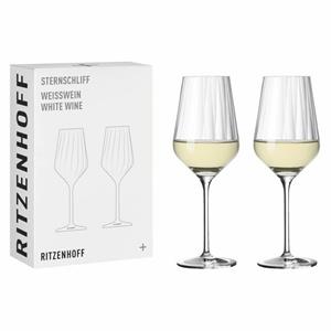 Ritzenhoff Weißweinglas »2er-Set Sternschliff 002«, Kristallglas, Made in Germany