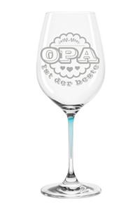 GRAVURZEILE Rotweinglas »Leonardo Weißweinglas mit Gravur - Opa ist der Beste - Geschenk für Opa/Geburtstags Geschenk/Rotweinglas Weißweinglas«, Glas