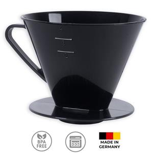 Wüllner + Kaiser Reisekaffeemaschine Kaffeefilter 1 X 4 PP schwarz, Papierfilter, Mehrwegfilter, Kaffeefilter ohne Maschine, ideal für Unterwegs