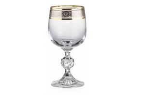 Crystalex Rotweinglas »Claudia Exclusive 230 ml 6er Set«, Kristallglas, Goldrand und Platinrand mit Gravur