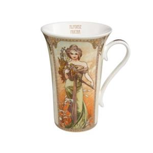 Goebel Künstlertasse Alphonse Mucha - Frühling / Sommer bunt