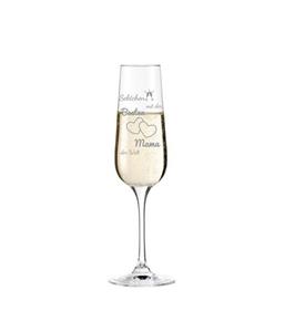 KS Laserdesign Champagnerglas »Leonardo Sektglas mit Gravur für die beste Mama der Welt - Geschenkidee für Frauen, Geburtstag, Muttertag«, TEQTON Glas, Glas, Lasergravur