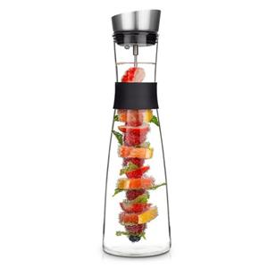 Klarstein Teekanne »Glaswerk Sile Karaffe 1,6 Liter Borosilikatglas Fruchtspieß mit Stopper«