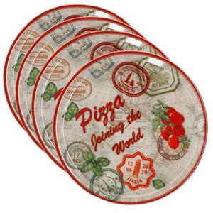 MamboCat Pizzateller »4er Set Pizzateller Charme Red - Rom rot - 31cm - 04019#ZCHAR«