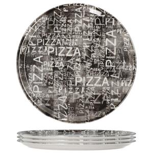 MamboCat Pizzateller »4er Set Pizzateller Napoli Black 33cm - 04018#Z70«