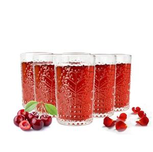 Sendez Cocktailglas »6 Trinkgläser 330ml mit Relief Saftgläser Cocktailgläser Longdrinkgläser«, Glas