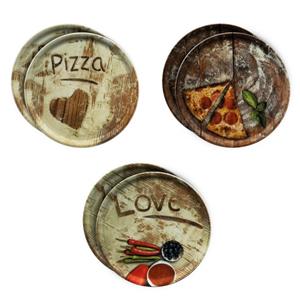 MamboCat Pizzateller »6er Set Pizzateller 31cm Flour 2x Olive + 2x Salami + 2x Lieblingspizza«