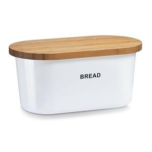 Neuetischkultur Brotkasten »Brotkasten mit Servierbrett Oval«, Melamin, Bambus, (1-tlg), Brotbox Frischhaltebox