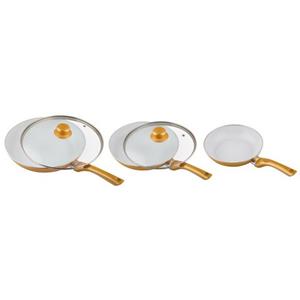 Best Direct Pfannen-Set »Ceramicore 5er Pfannenset Keramik-Beschichtung«, Keramik (5-tlg), Set mit 3 Pfannen (20cm, 24cm und 28cm)