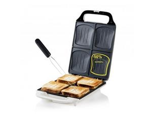 Domo Sandwichmaker, 1800 W, 4er Sandwich-Toaster Panini-Maker Snackmaker XXL Toastmaker Low fat Kontaktgrill Indoorgrill