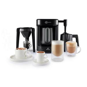 Karaca Espressokocher  Hatır Barista Anthrazit 735 W Kaffeevollautomat 300 ml Fassungsvermögen, Quick-Clean-Technologie, Milchkaffee, Cappuccino Maschine, Kaffeespezialitäten, Filter 