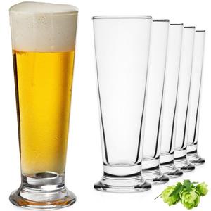 PLATINUX Bierglas »Trinkgläser«, Glas, Biergläser Set 6-Teilig 220ml (max. 250ml) Eiskaffeeglas Frappé Getränkeglas Wasserglas