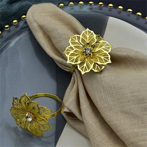 SHMSHNG Serviettenring »6 Stück Metall Serviettenringe Blumenmuster aushöhlen Serviettenringe«