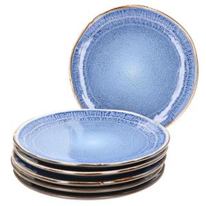 MamboCat Speiseteller »6er Set Dessert-/Kuchenteller 22cm Santorini reactive glaze blau - 24301848«