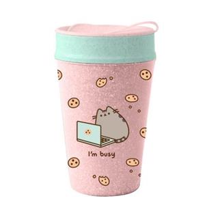 Koziol ISO TO GO PUSHEEN I´M BUSY Thermobecher 400ml Isolierbecher pink