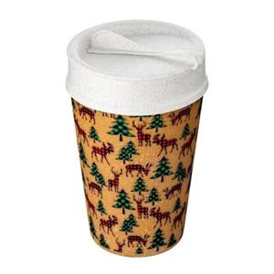 Koziol - Dubbelwandige Koffiebeker Met Deksel, 0.4 L, Organic, Moose - Koziol Iso To Go