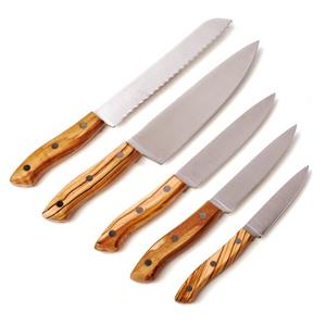 DasOlivenholzbrett Messer-Set »Messer mit Olivenholzgriff, Set aus allen 5 Varian« (1-tlg)