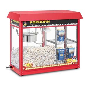 Royal Catering Popcornmaschine  Popcornmaschine mit beheizter Auslage - rot