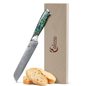 Calisso Brotmesser »Küchenmesser Abalone Line Damaststahl«