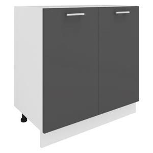 VCM Küchenschrank Breite 80 cm Drehtüren Unterschrank Küche Küchenmöbel Esilo weiß
