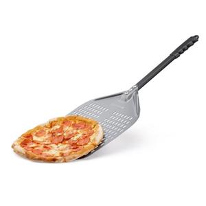 Navaris Pizzaschieber, Perforierter Pizzaschieber Pizzaschaufel 70 cm lang - Pizzawender hitzebeständig mit abnehmbarem Griff - Pizzadreher Pizzaspatel perforiert